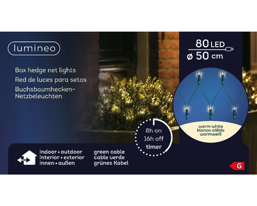 Lumineo Netverlichtingled buxus ø50cm 80led warm wit