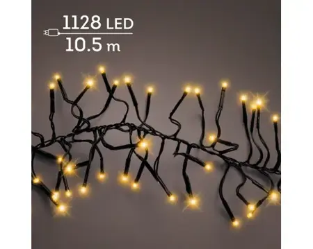 Lumnineo led Cluster twinkel | 10 meter | 1120 LED | klassiek warm - afbeelding 1