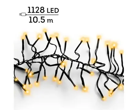 Lumnineo led Cluster twinkel | 10 meter | 1120 LED | klassiek warm - afbeelding 6