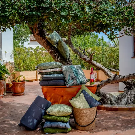 Madison kussen toscane Panama green 46 x 46 sfeer