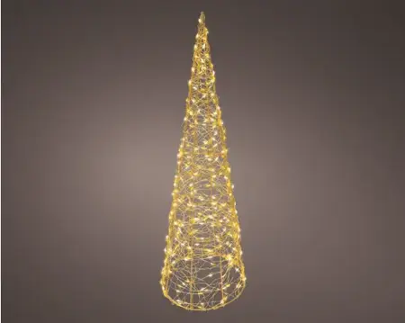 Micro LED cone d18h60cm-300l goud/warm wit/klassiek warm - afbeelding 1