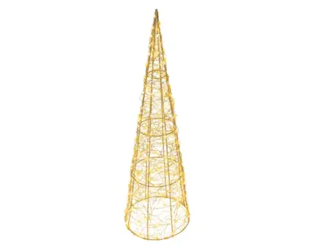 Micro LED cone d18h60cm-300l goud/warm wit/klassiek warm - afbeelding 2