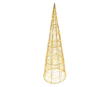 Micro LED cone d18h60cm-300l goud/warm wit/klassiek warm - afbeelding 2