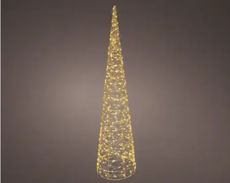 Micro LED cone d23h90cm-500l goud/warm wit/klassiek warm - afbeelding 1