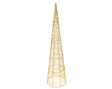 Micro LED cone d23h90cm-500l goud/warm wit/klassiek warm - afbeelding 2
