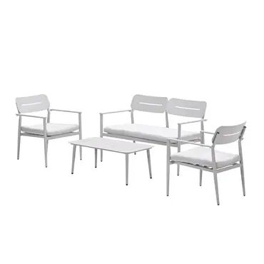 Morella loungeset 4-delig taupe - afbeelding 1