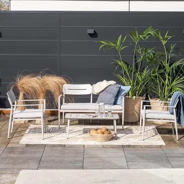 Morella loungeset 4-delig taupe - afbeelding 5