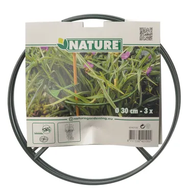 Nature Plantensteunen rond d30cm groen 3st