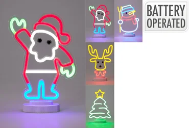 Neon figuur op base - assortiment