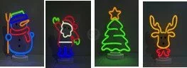 Neon figuur op base - assortiment - afbeelding 2