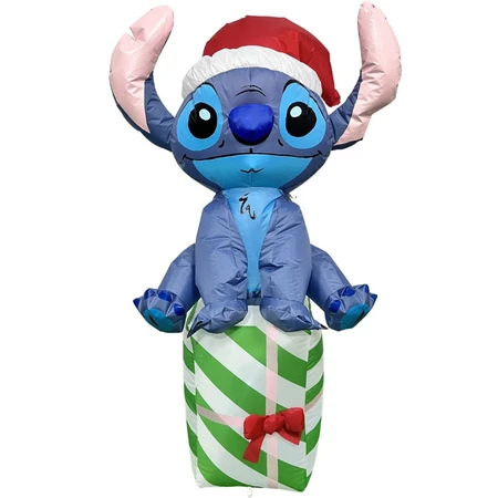 Opblaasfiguur stitch op cadeau 120cm
