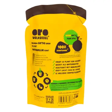 Oro Wolkorrel - 400 gram achterkant