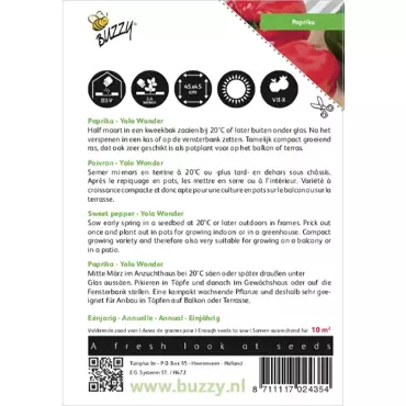 Paprika Yolo Wonder - afbeelding 2