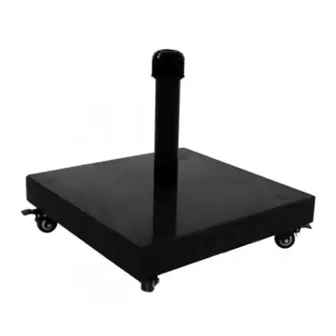 Parasolvoet op 4 wielen 50kg graniet zwart