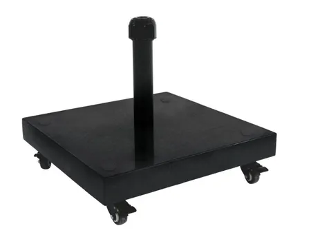 Parasolvoet op 4 wielen 60kg graniet zwart - afbeelding 4