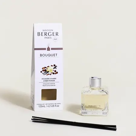 Parfumverspreider met sticks Cube 125ml Amber Powder - afbeelding 3