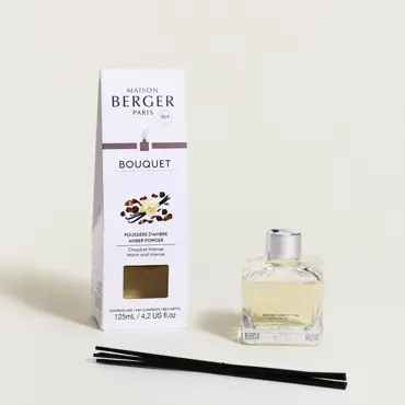 Parfumverspreider met sticks Cube 125ml Amber Powder - afbeelding 3