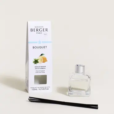 Parfumverspreider met sticks Cube 125ml Zeste de Verveine - afbeelding 3