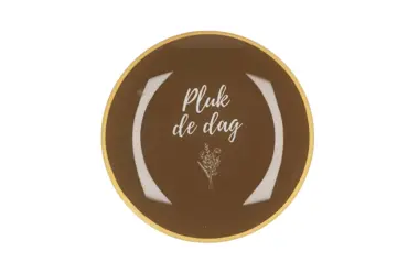 PLATE ROUND PLUK DE DAG 18X18X2CM