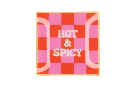 PLATE SQUARE HOT & SPICY 18X18X2CM