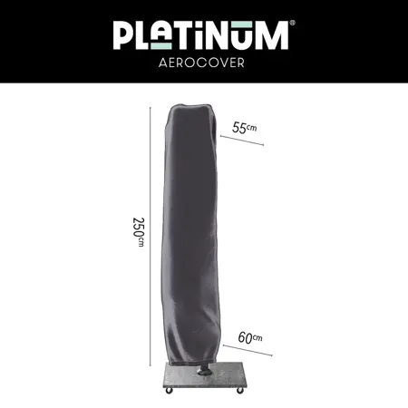 Platinum AeroCover Free-arm parasol cover H250cm