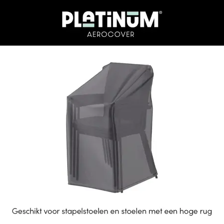 Platinum Aerocover Stapelbare-stoelhoes 67x67xH80/110cm - afbeelding 2