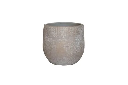 Pot kobe d16h14cm zand/beige