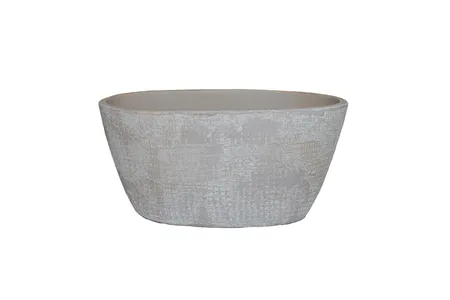 Pot kobe ovaal 29x15x14cm zand/beige