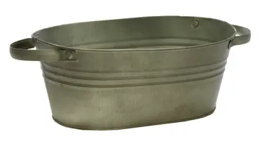 Pot ovaal zink 33x23x14cm