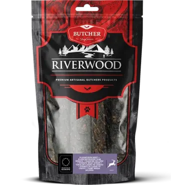 Riverwoed Vleesstrips hert 150g