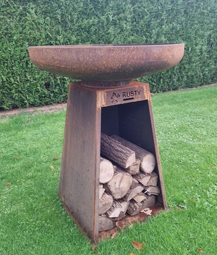 Rusty Grill trapezium 80cm