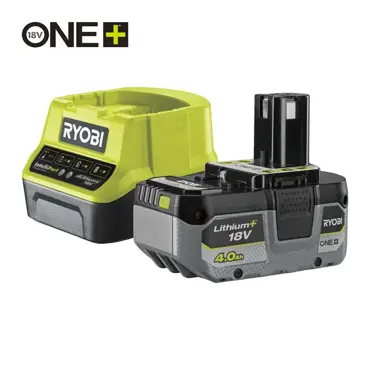 RYOBI ONE+™ 18V 1x 4,0 Ah Lithium+ accu & lader set