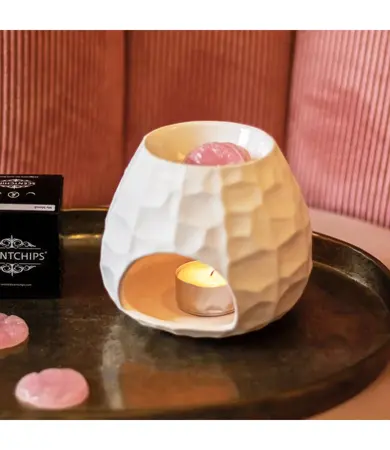 Scentchips Bol Gebeiteld Mat Wit waxbrander geurbrander - afbeelding 3