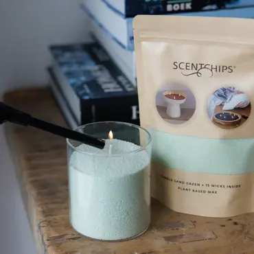 Scentchips kaarsenzand 250gr groen - afbeelding 6