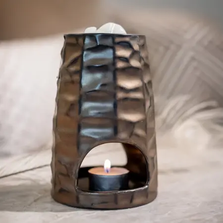 Scentchips Pion Gebeiteld Brons waxbrander geurbrander - afbeelding 2