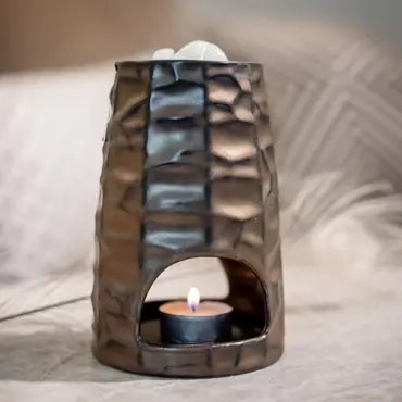 Scentchips Pion Gebeiteld Brons waxbrander geurbrander - afbeelding 2