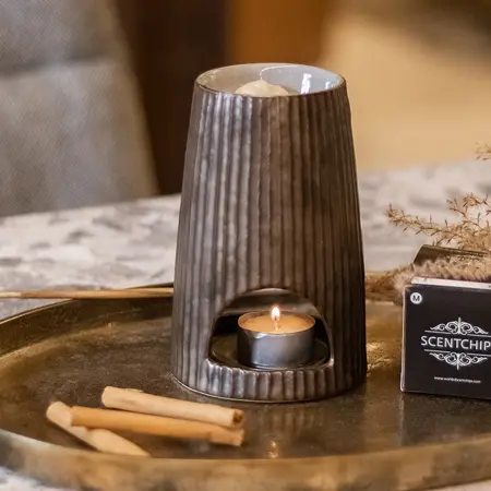 Scentchips Rib Rond brons waxbrander geurbrander - afbeelding 2