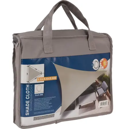 Schaduwdoek driehoek taupe 360x360x360cm
