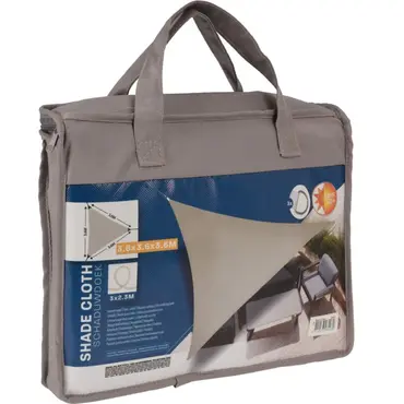 Schaduwdoek driehoek taupe 360x360x360cm