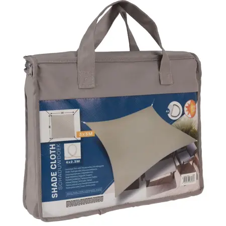 Schaduwdoek vierkant taupe 3x3m