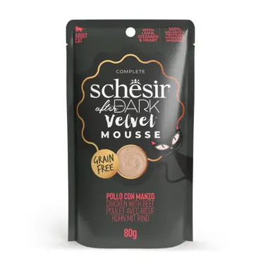 Schesir after dark Velvet mousse kip en rund 80g