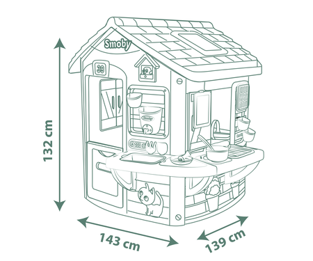 Smoby Speelhuis Mud Cooking House afmetingen