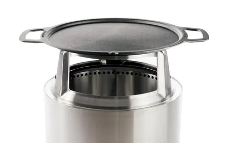 Solo Stove adapter + plancha voor Bonfire uit rvs en gietijzer ø 47.6cm