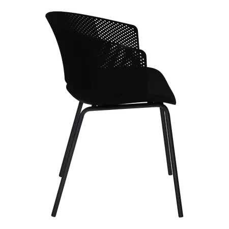Stoel lille zwart zijkant