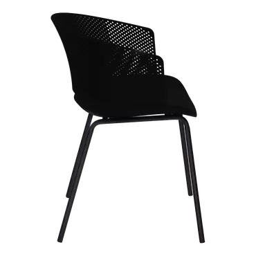 Stoel lille zwart zijkant