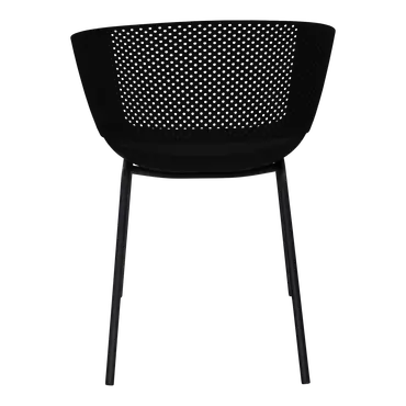 Stoel lille zwart achterkant