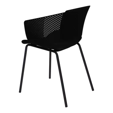 Stoel lille zwart zijaanzicht