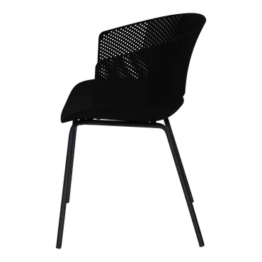 Stoel lille zwart zijkant