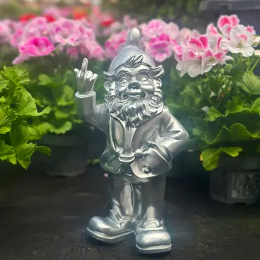 Stoobz kabouter f*ck you 32cm zilver