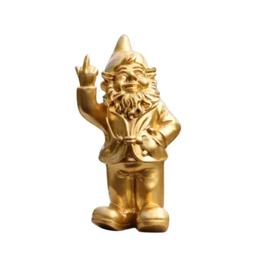 Stoobz kabouter f*ck you goud 32cm - afbeelding 1